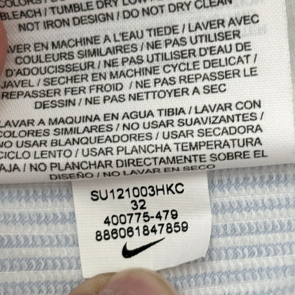 Nike Golf Blue White Stripe Flat Front Shorts 32 - Picture 8 of 9